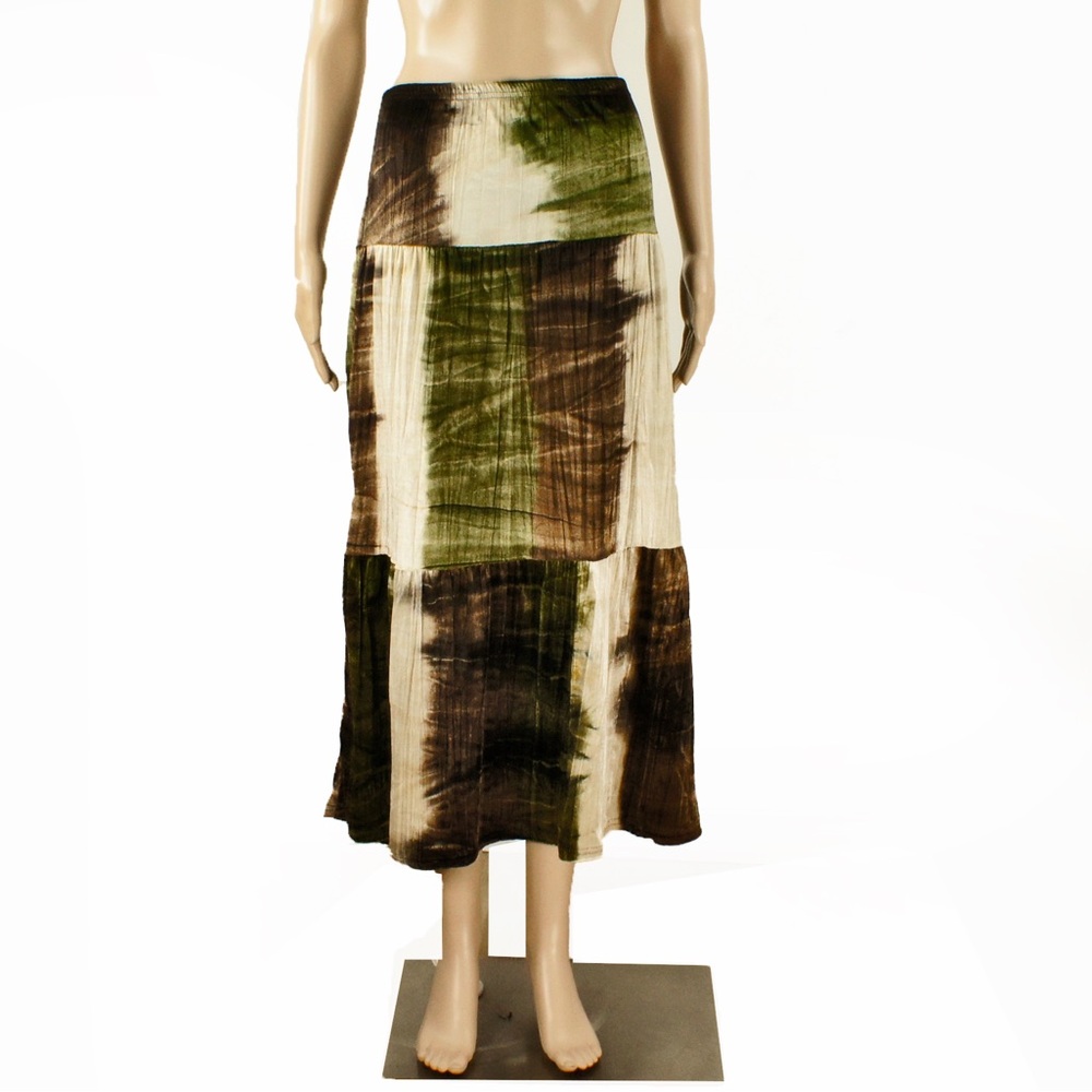 Vintage 90s Patchwork Block Patch Patchwork Ice Crushed Velvet Maxi Skirt